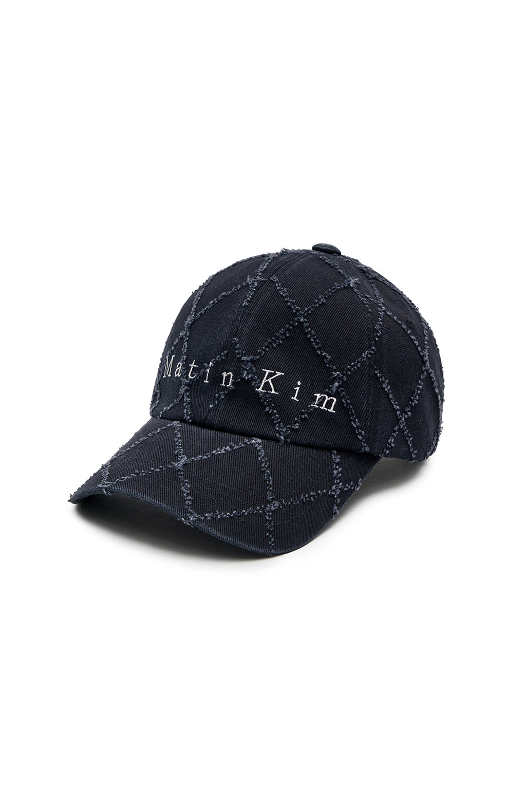 [matinkim] MATIN TYPO QUILTED BALL CAP IN CHARCOAL