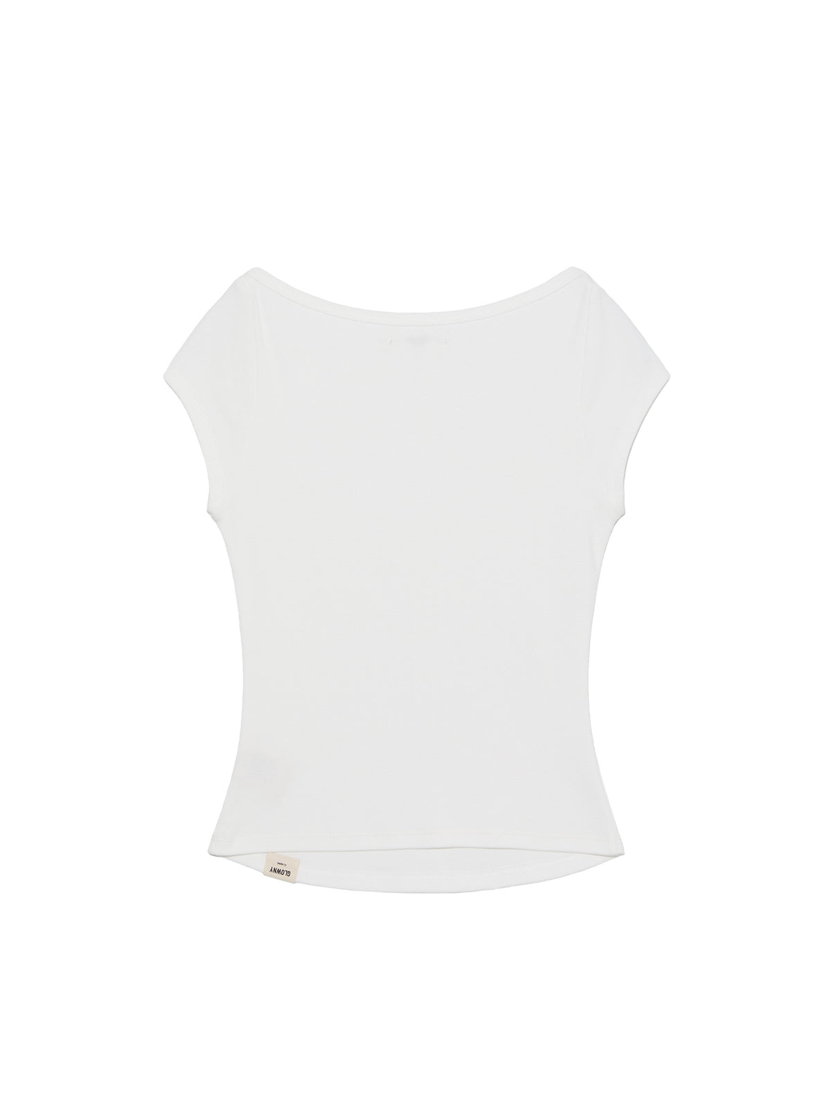 GLOWNY G Classic Boat Neck Tee (White)