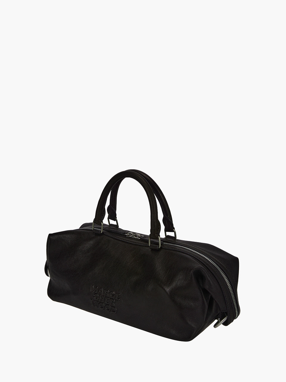 Margesherwood Dumpling EW Tote black washed nappa