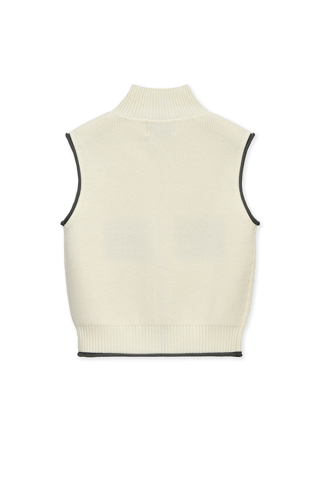 Matinkim Matin Kim Spell Point Knit Zip UP Vest IN Ivory