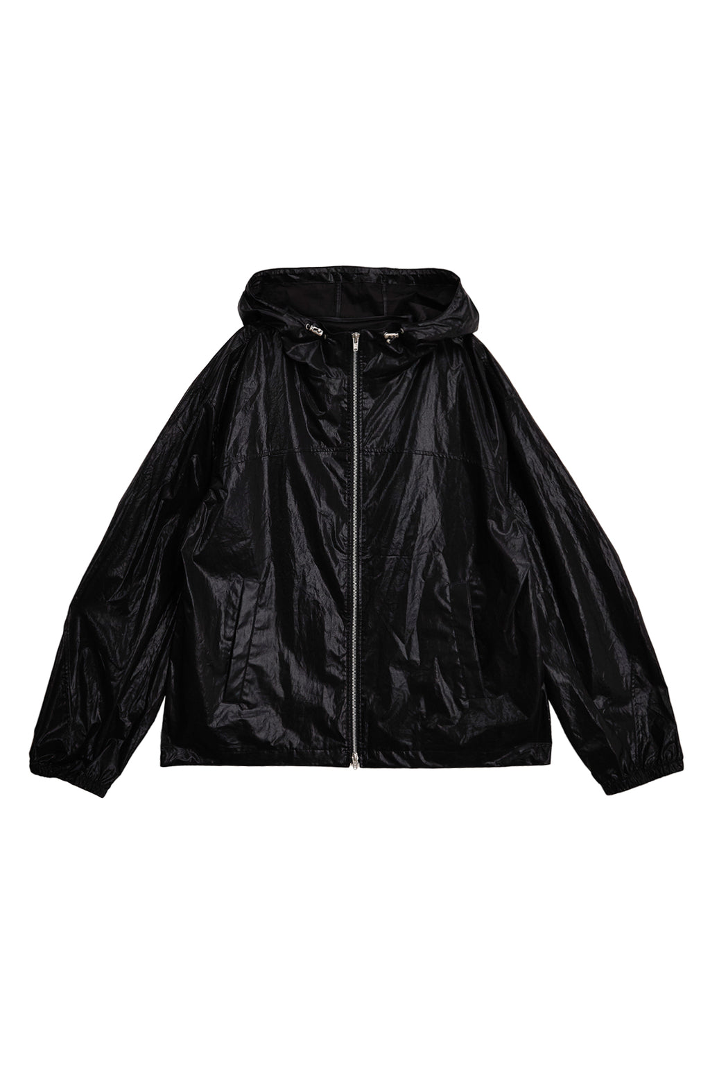 [matinkim] MATIN HIGH NECK HOODY COATING JUMPER FOR MEN IN BLACK