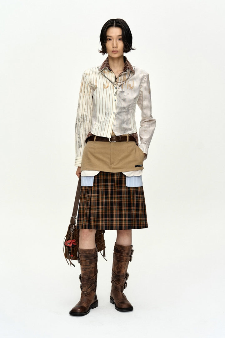 Andersson Bell Double Layered Pleats Skirt