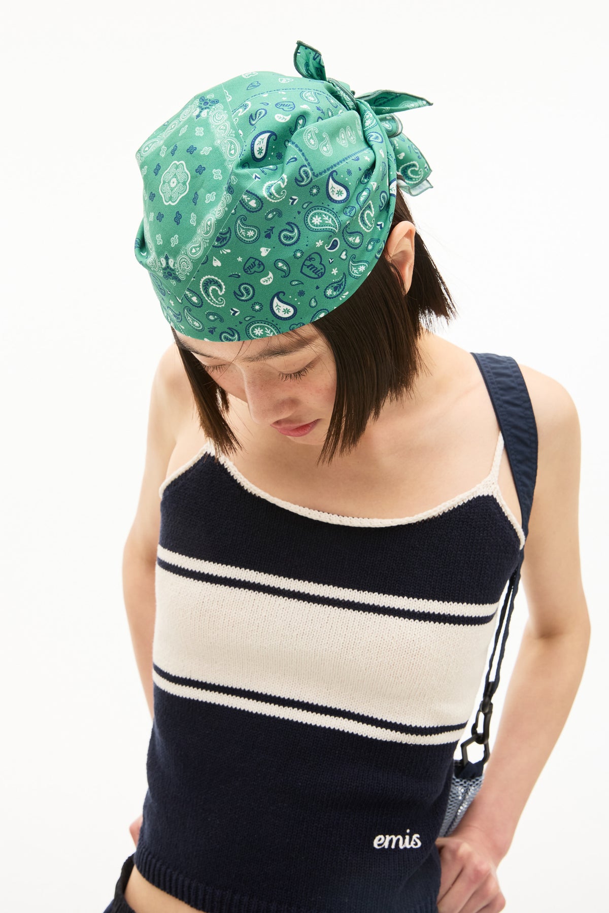 Emis Paisley Scarf-Green