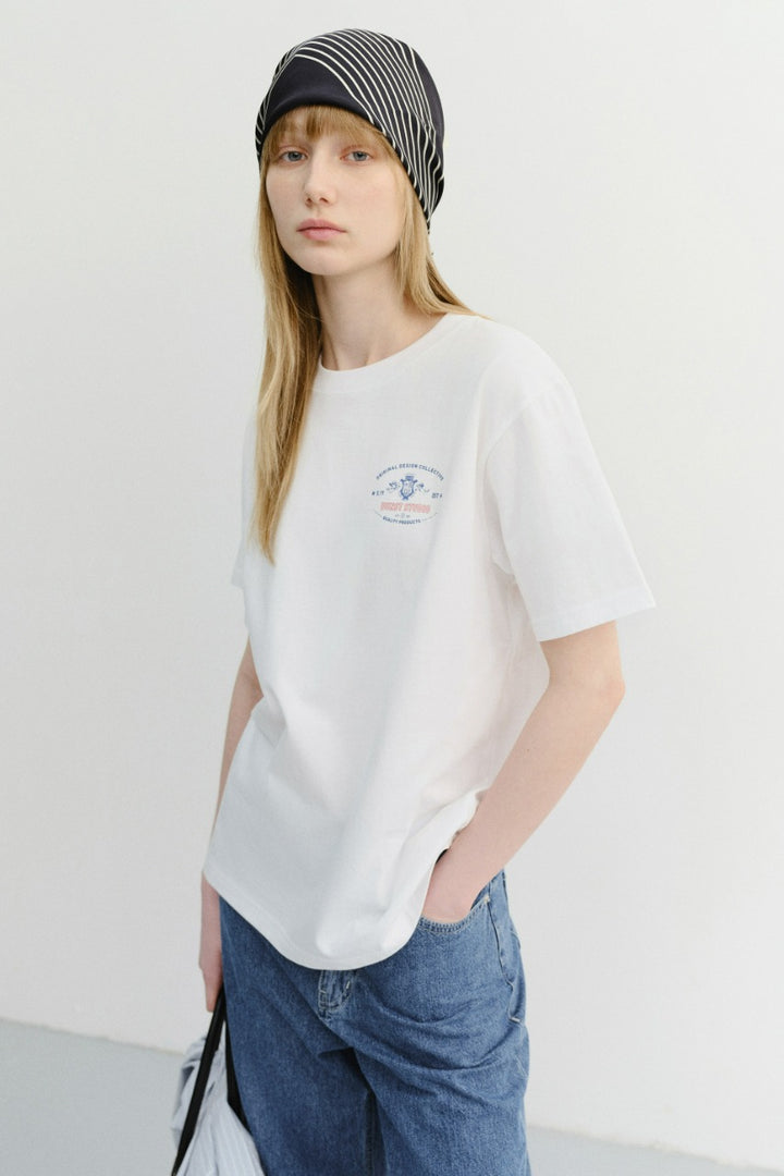 Dunst Unisex Cupid Arch Back Logo T-Shirt Off White