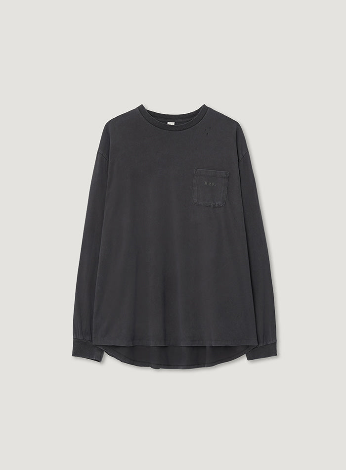 Mango Maniplease Dust Washed Over Fit Tee Purple Charcoal