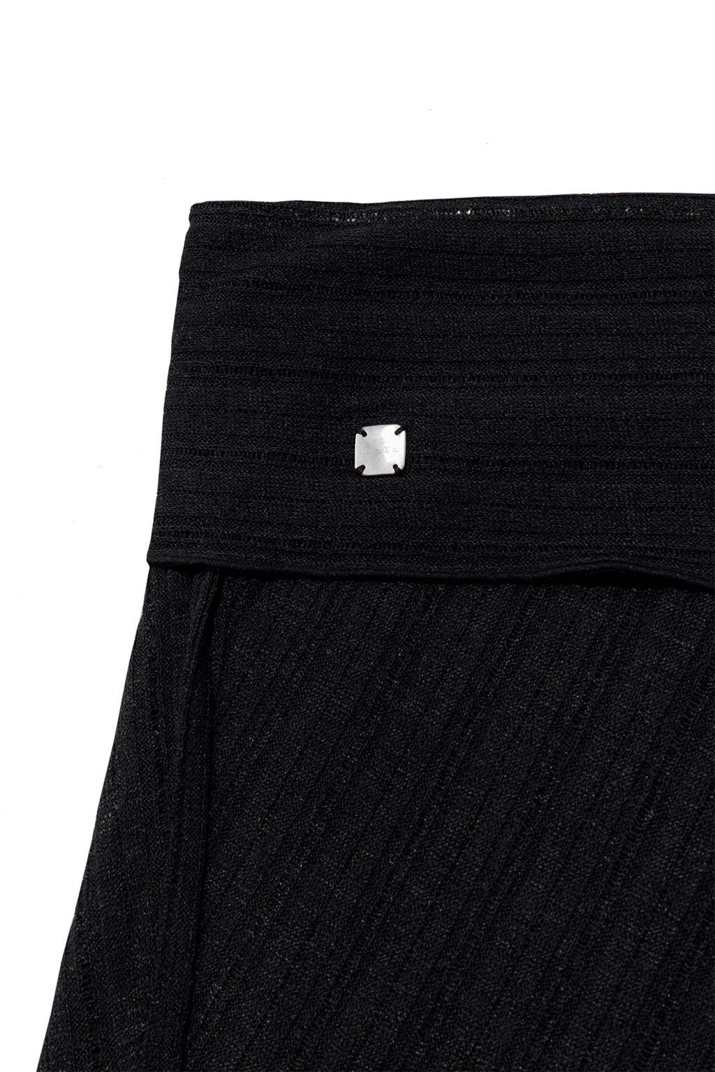 [matinkim] FOLDOVER LAYERED MAXI WRAP SKIRT IN BLACK