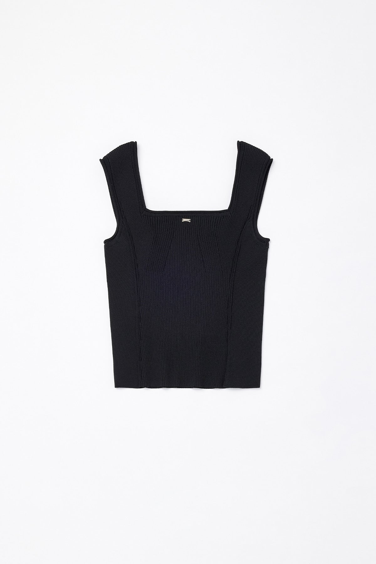 Matinkim Square Neck Sleeveless Knit Top IN Black