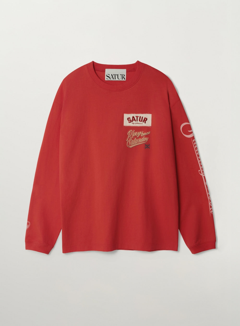 satur 90s Playback Long Sleeve - Red - View 2