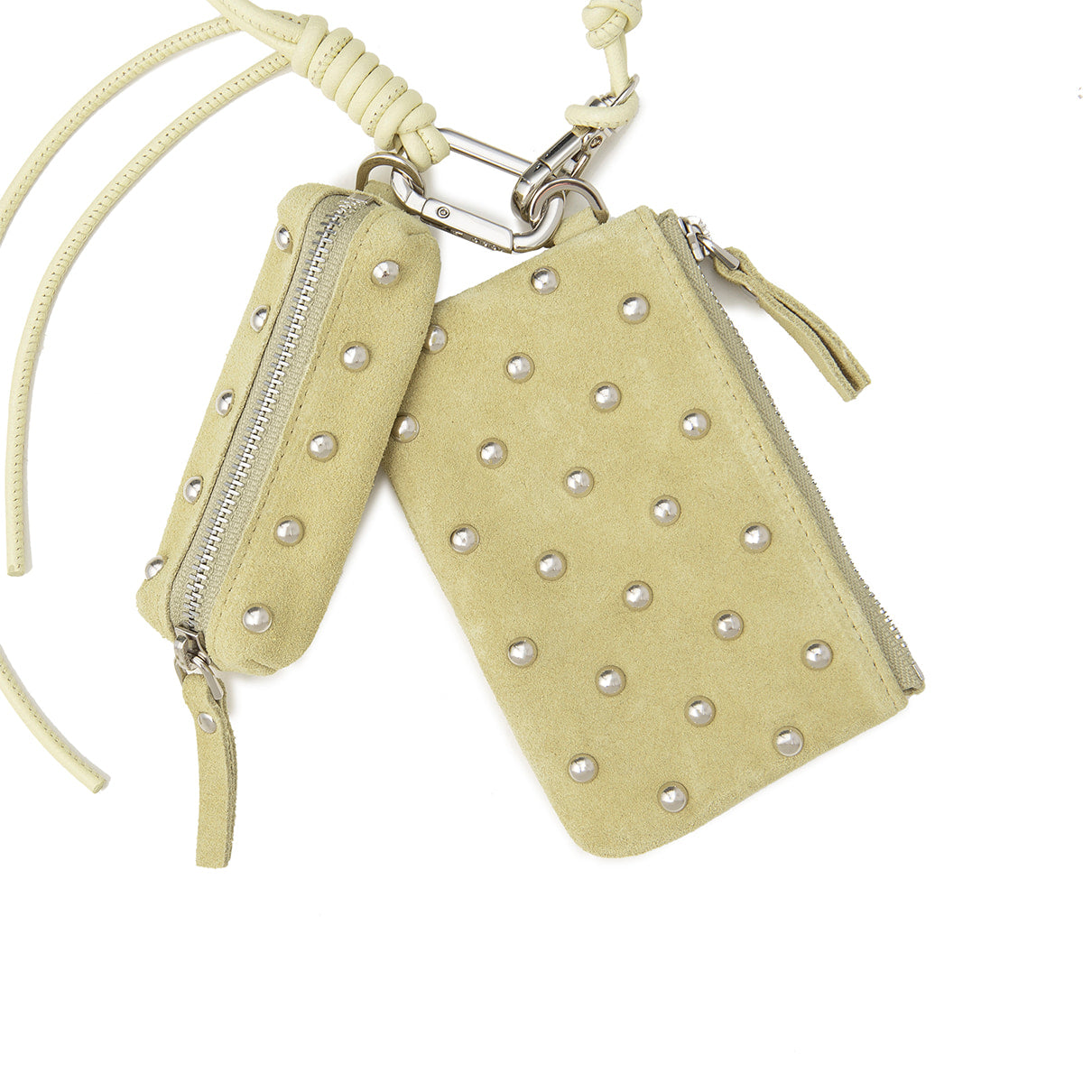 Osoi Knotty Pouch Key Ring Suede Butter