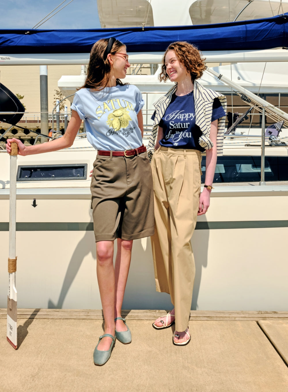 [satur] (W) Keller Carpenter Bermuda Slacks - Dark Khaki