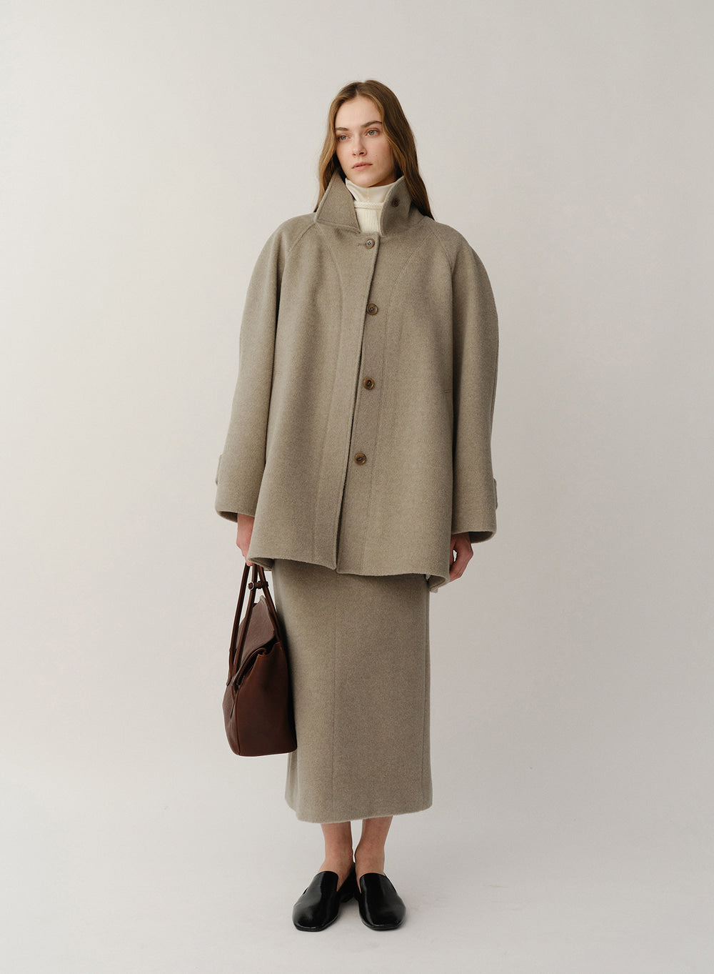 Kindersalmon Cassia Half Coat Sage Olive