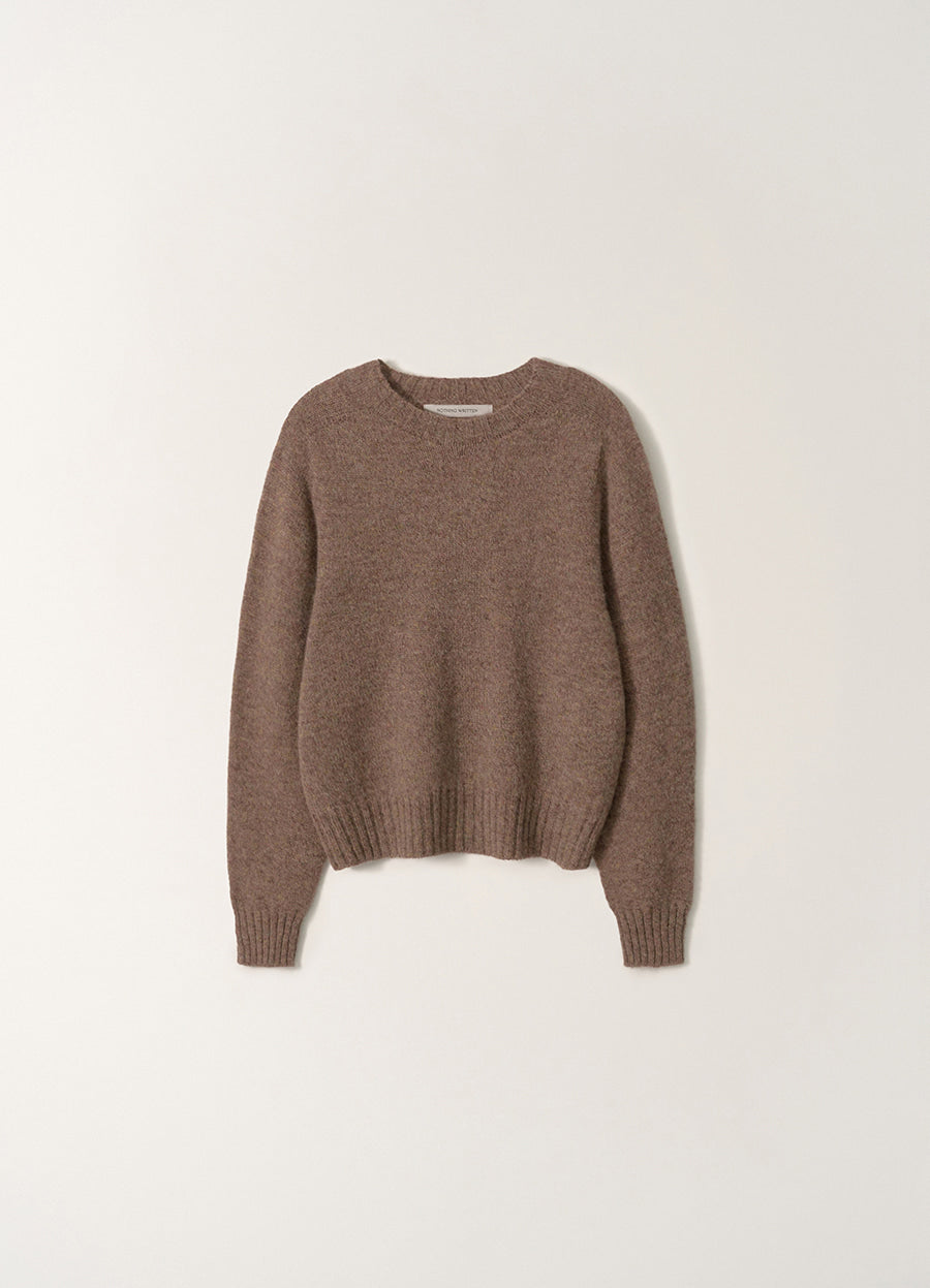 Nothing Written Kiri brushed wool pullover (Chestnut brown)