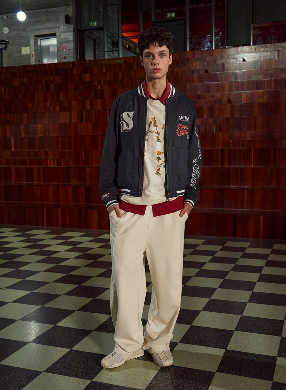 Satur Panel Track Pants - Cream