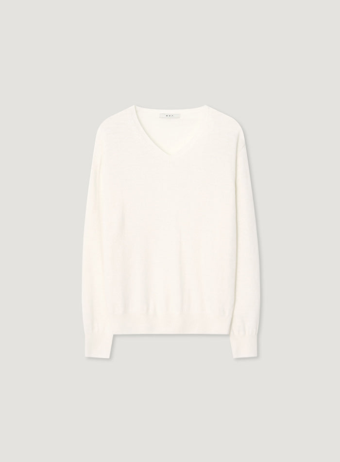 Mango Maniplease Bant V Knit Pure Ivory