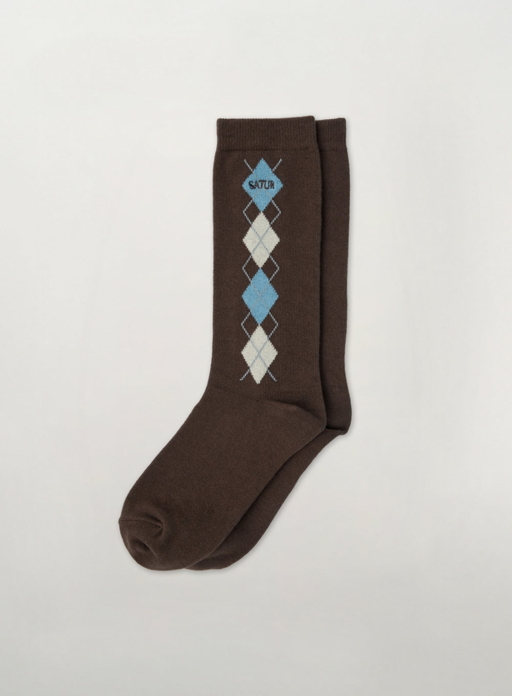 [satur] (W) Argyle Socks - Brown