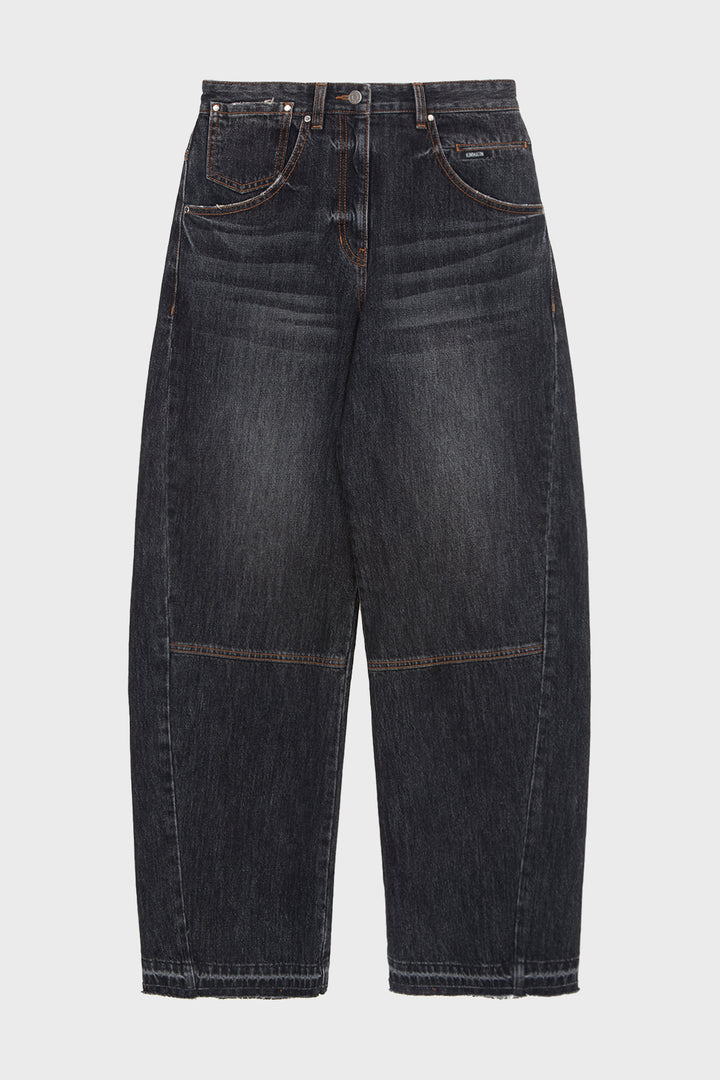 Matinkim Twisted Seam Denim Pants IN Dark Grey
