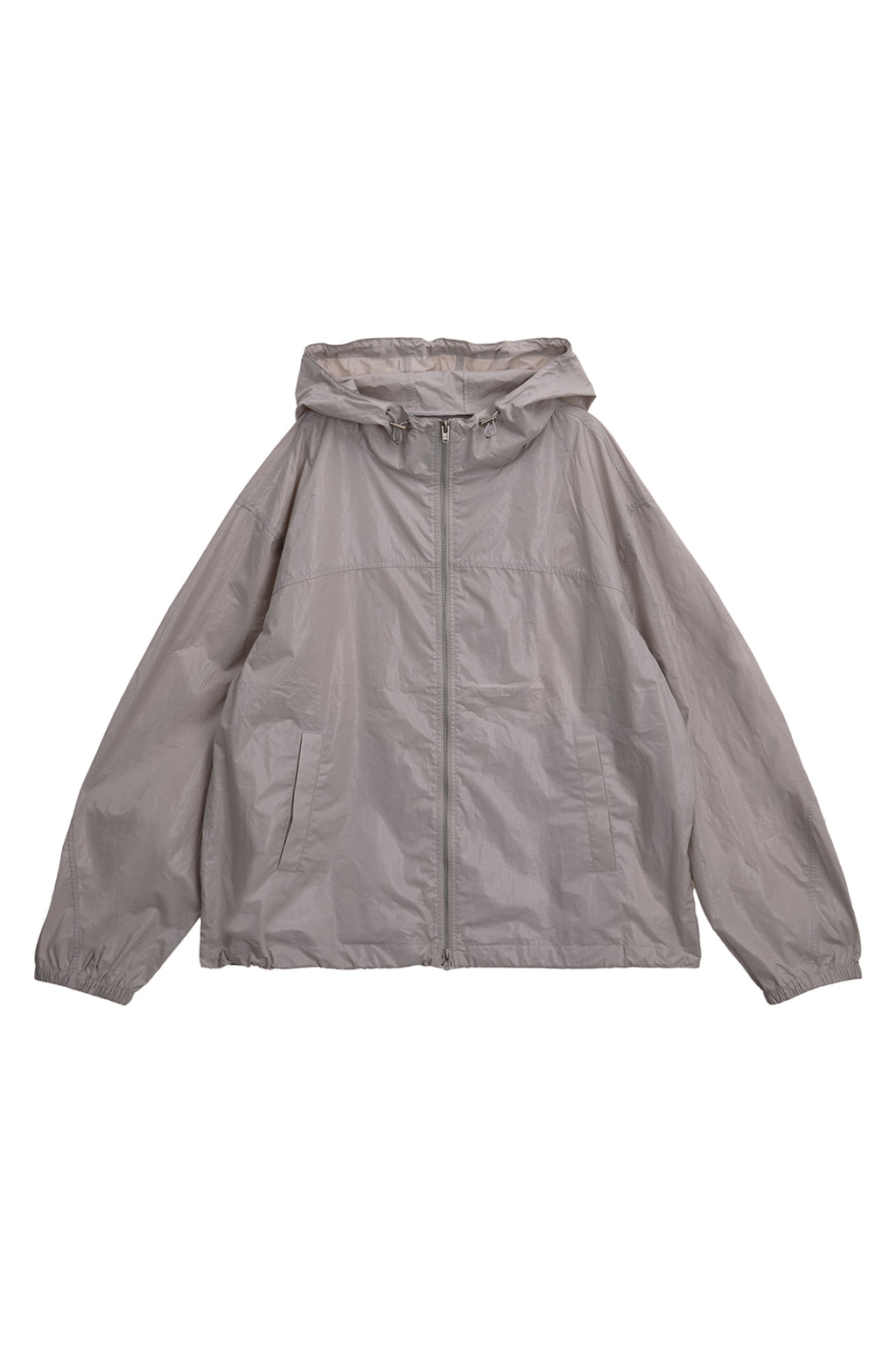 [matinkim] MATIN HIGH NECK HOODY COATING JUMPER FOR MEN IN LIGHT GREY