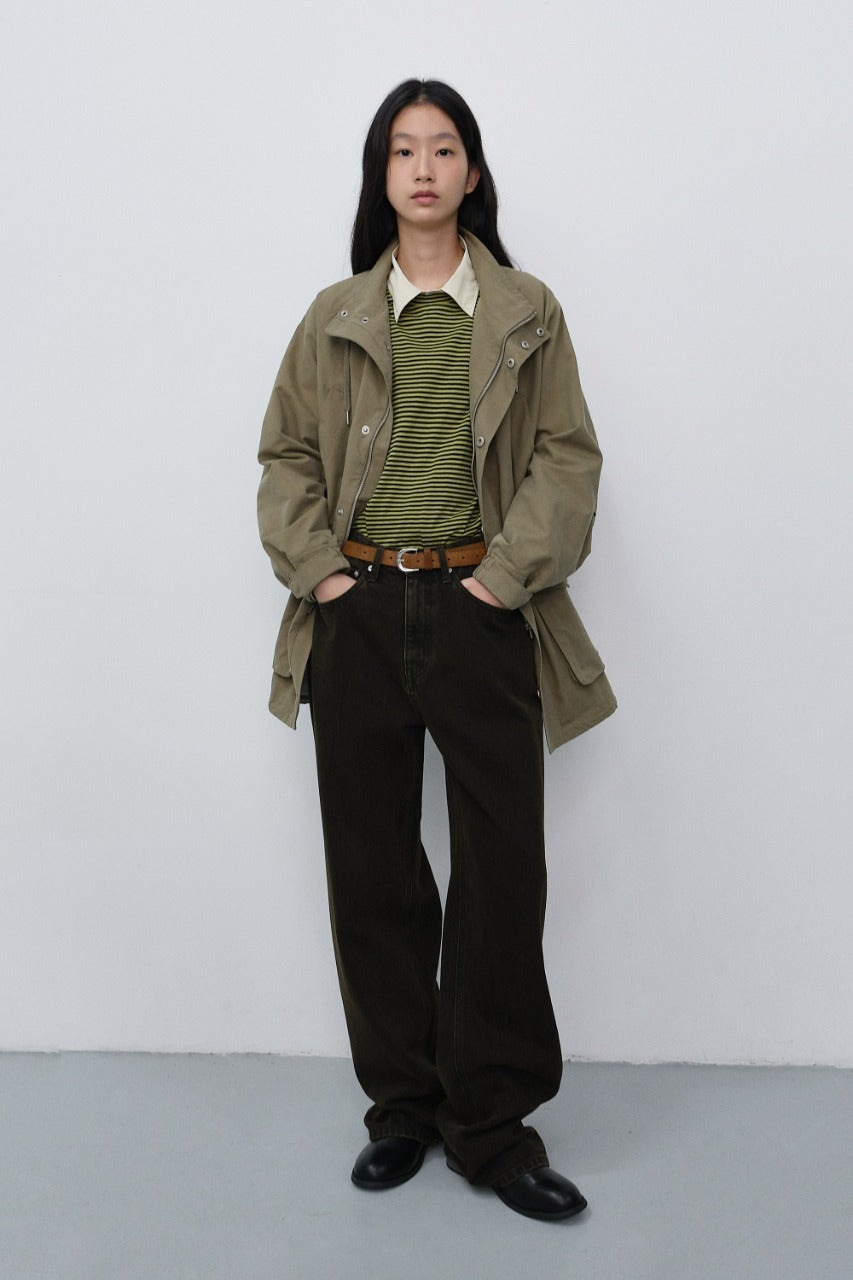 Dunst Relaxed Wide Jeans Dyed Brown