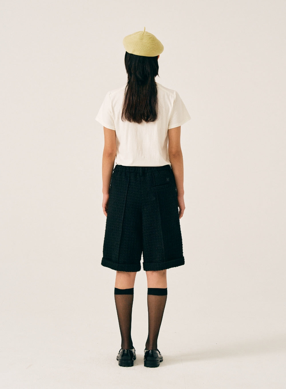 [satur] (W) Capri Citron Drawing Summer Graphic T-Shirt - Cream Orange