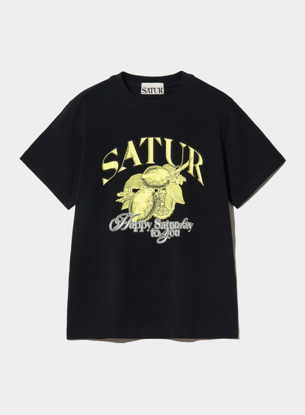 [satur] (W) Citron Summer Graphic T-Shirt - Classic Black