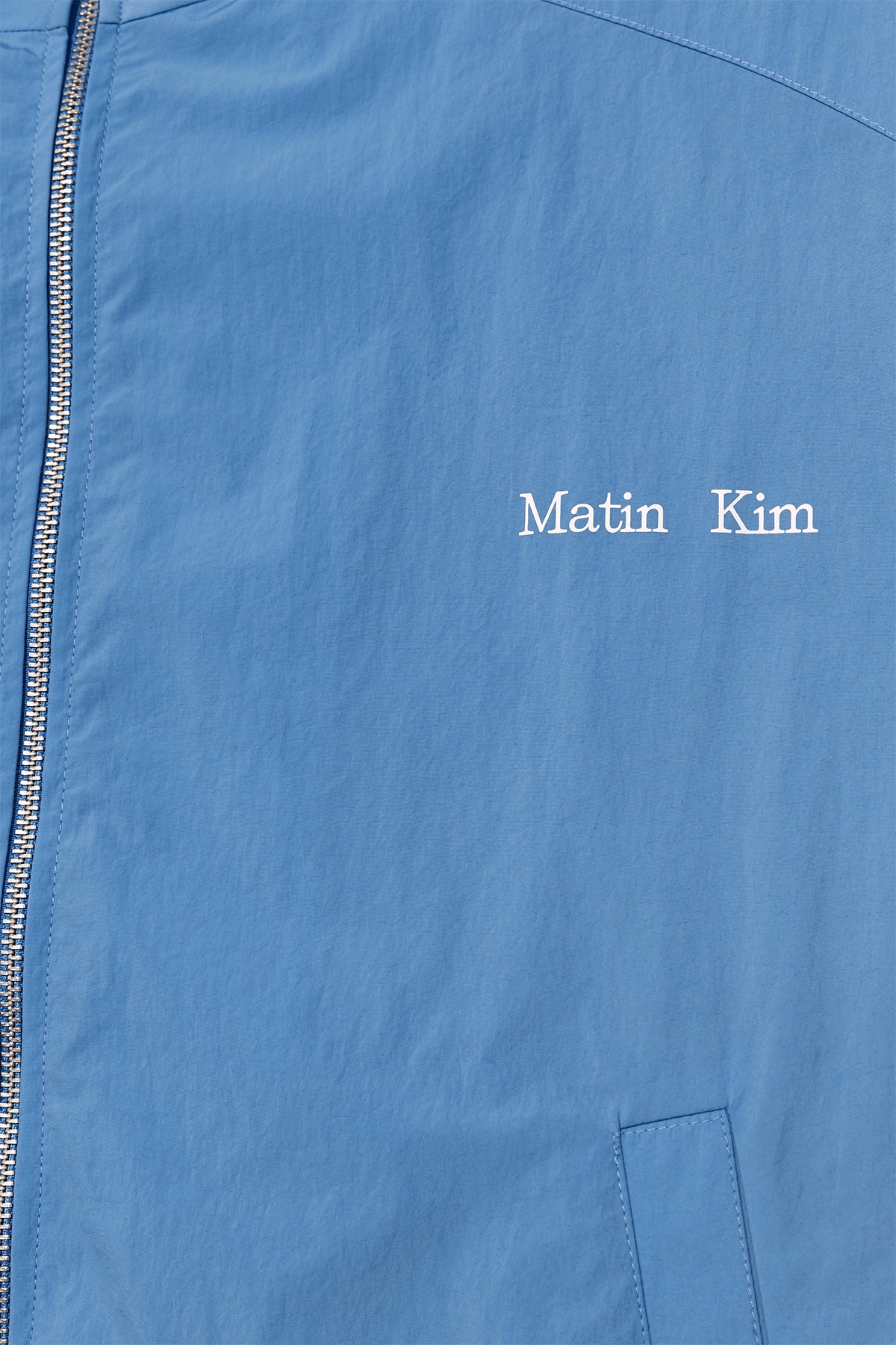 [matinkim] OVERSIZE NYLON LIGHT JUMPER FOR MEN IN LIGHT BLUE