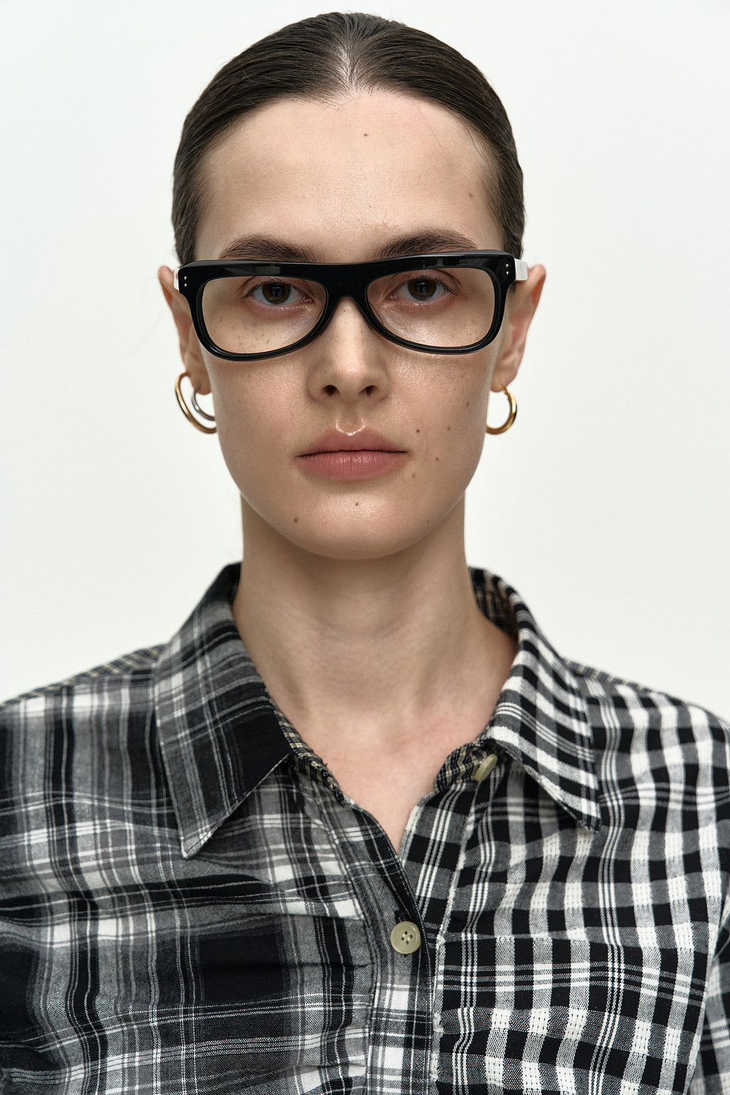 Andersson Bell [Exclusive] Shirred Check Shirt