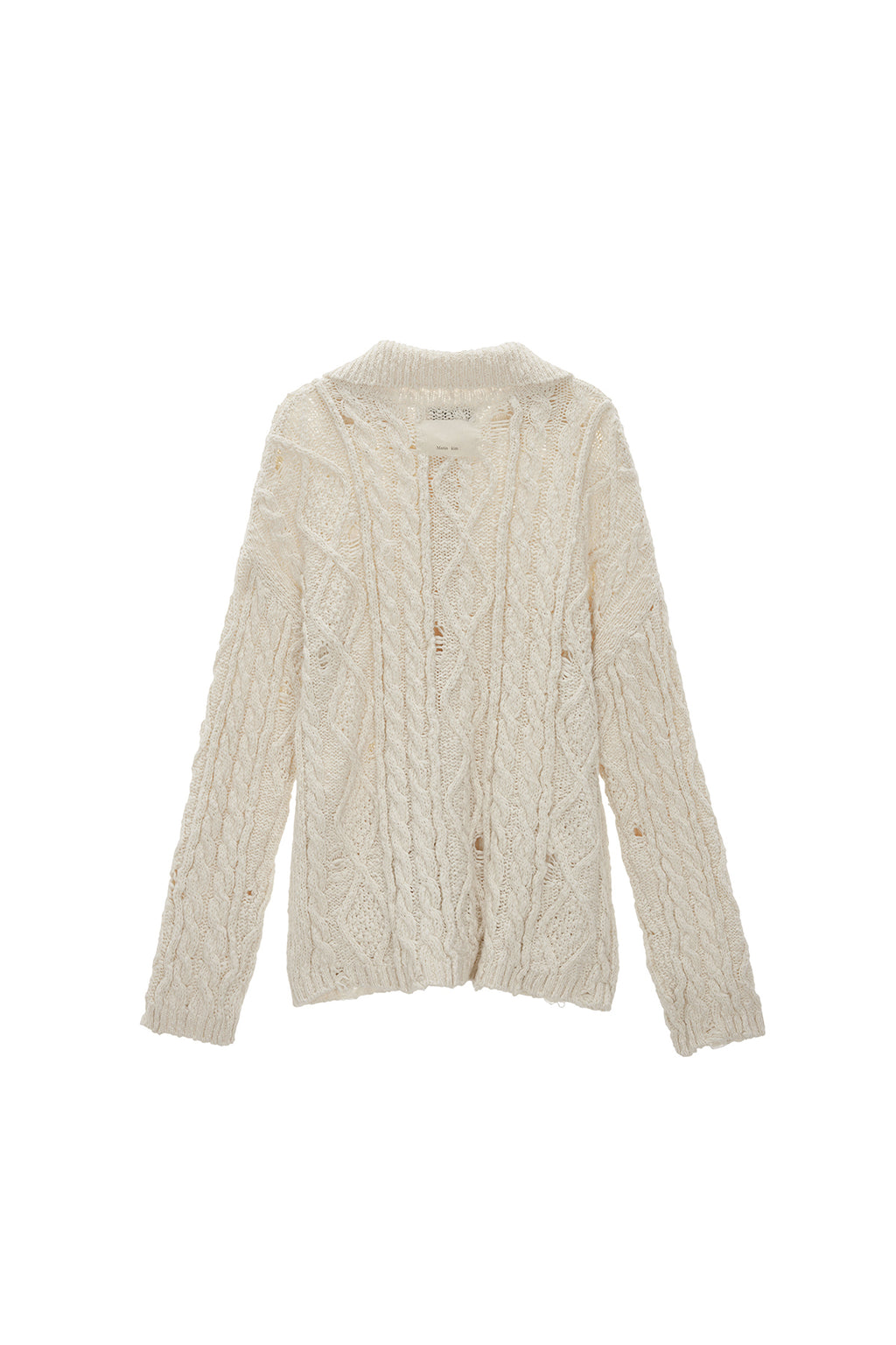 Matinkim Damage Cable Cardigan IN Ivory