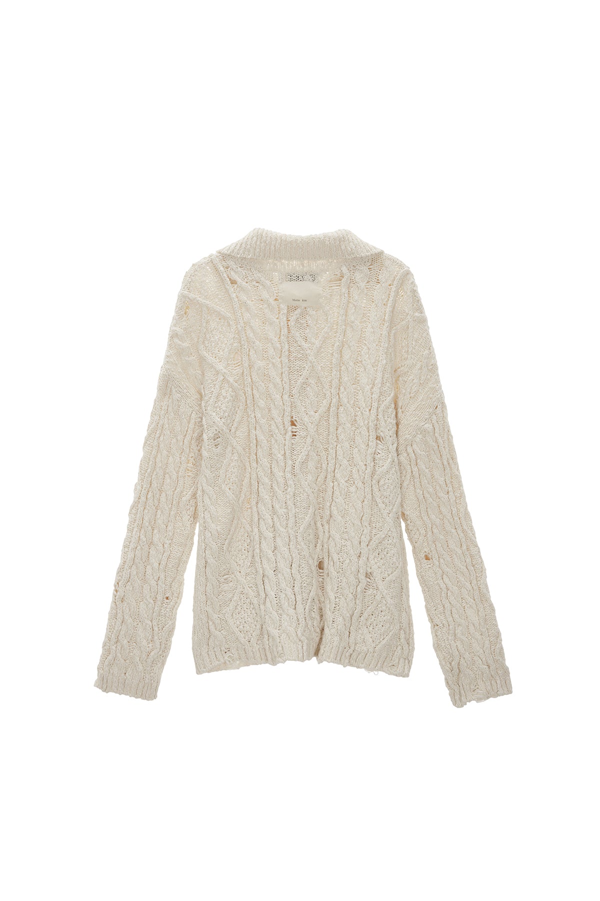 Matinkim Damage Cable Cardigan IN Ivory