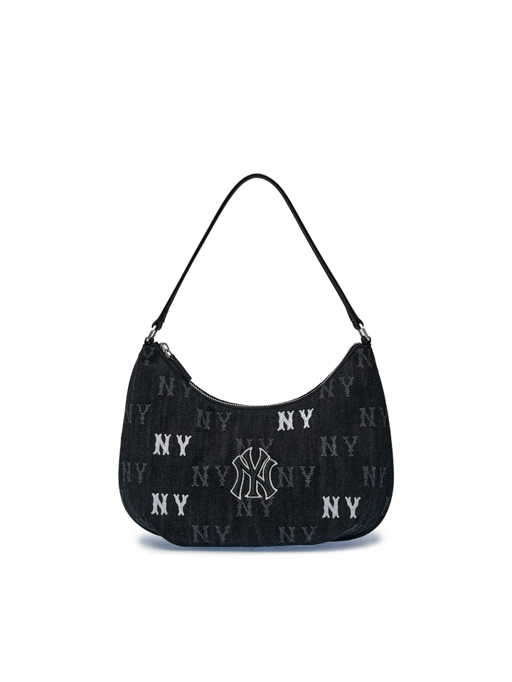 Mlb Hip Monogram Jqd Denim Hobo Bag