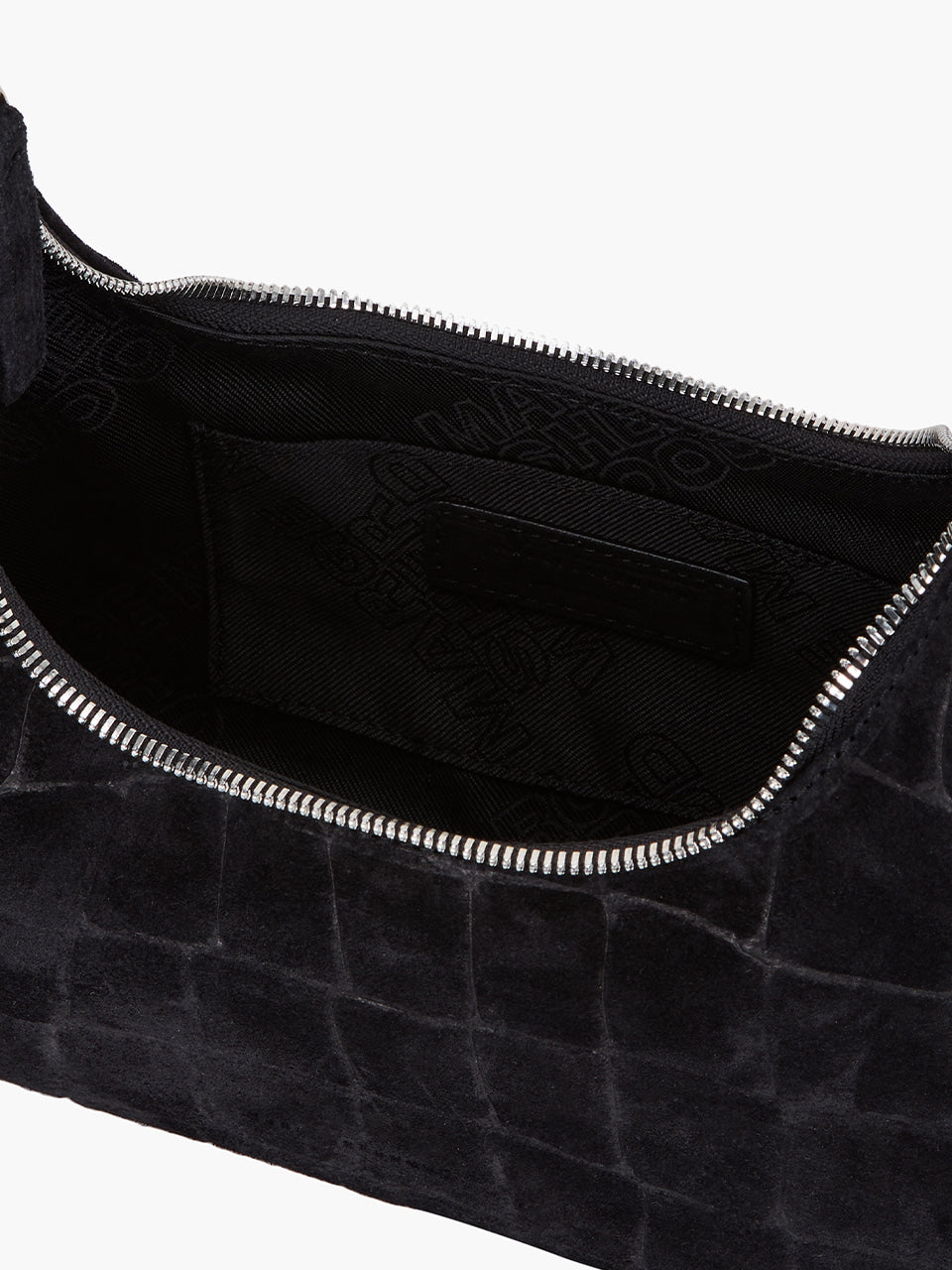 Margesherwood Hobo Shoulder black croc-effect suede