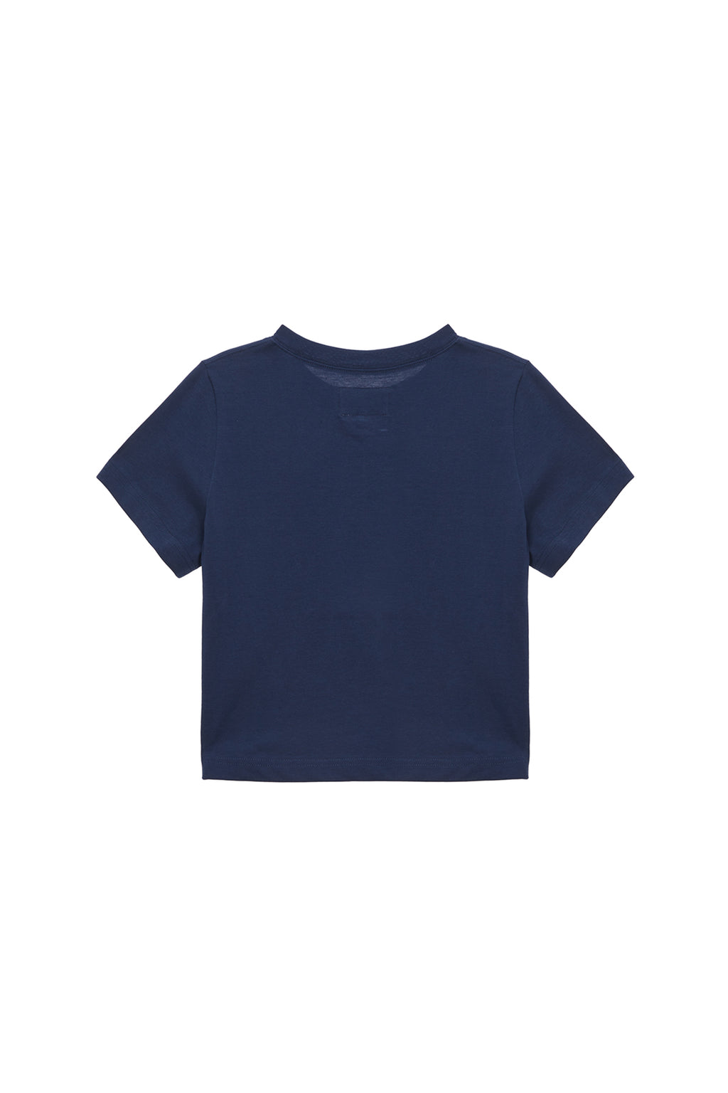 [matinkim] MATIN EMBROIDERY LOGO CROP TOP IN NAVY