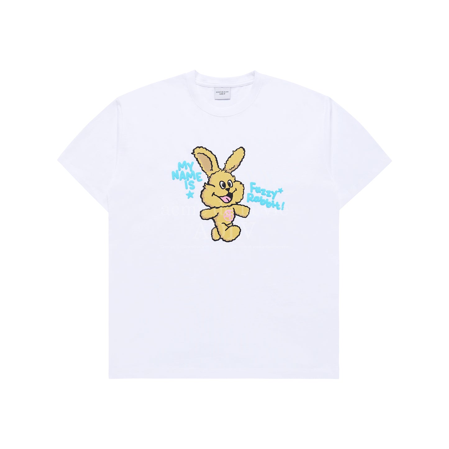 MY NAME IS FUZZY RABBIT SHORT SLEEVE T-SHIRT WHITE