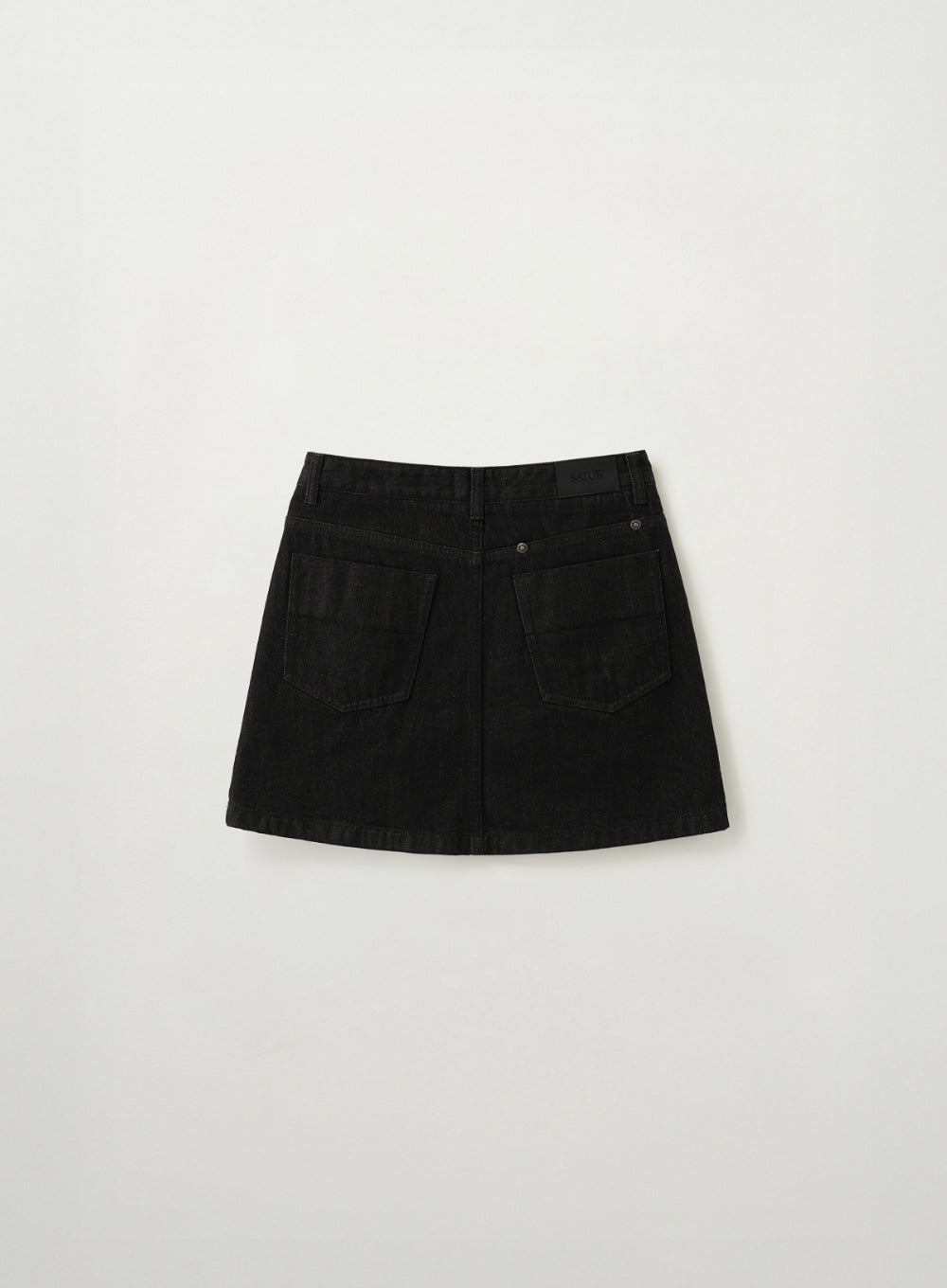 Satur Classic Nonfade Denim Mini Skirt - Black