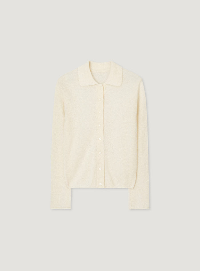Mango Maniplease Ria Collar Cardigan Ivory