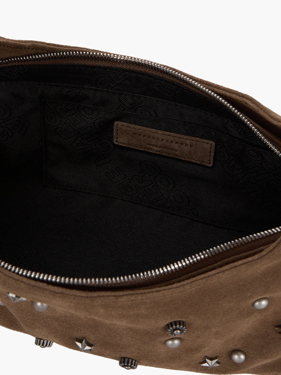 Margesherwood Halter Hobo cappuccino studded suede