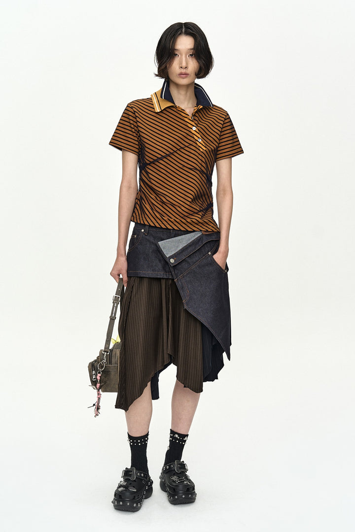 Andersson Bell Rigid Turn-Over Asymmetric Skirt