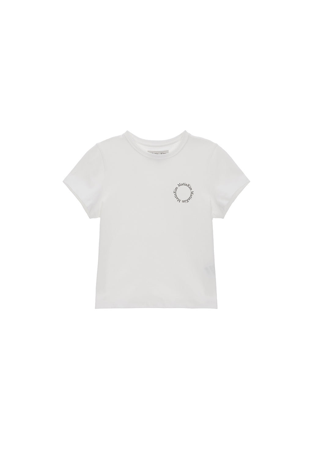 Matinkim Matin Kim Matin Circle Logo Crop Top IN White