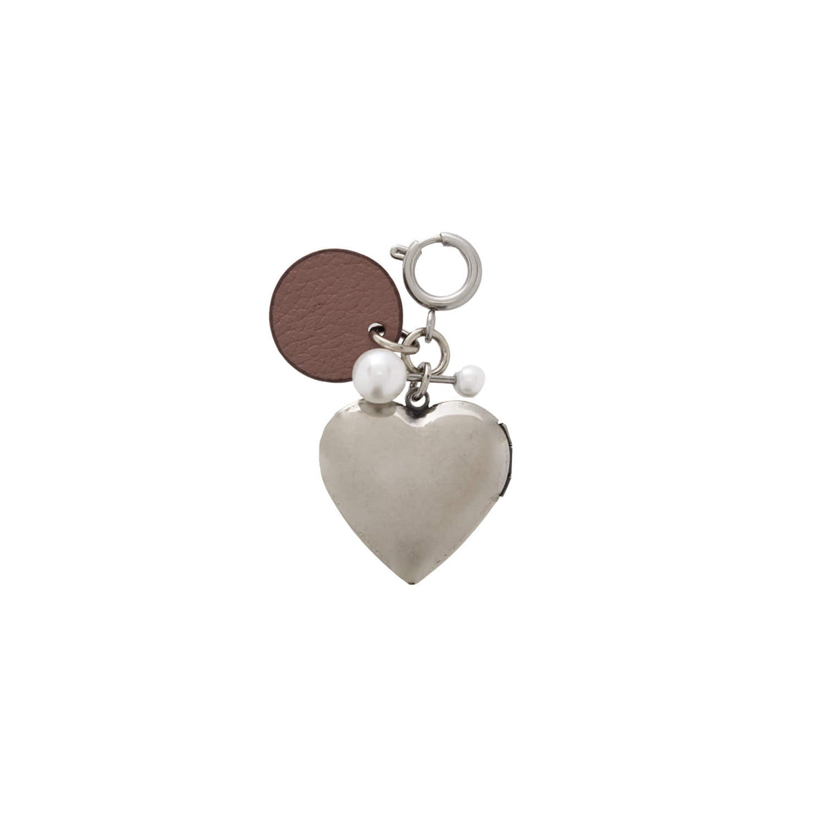 Vunque Heart Memory Leather Charm Piccolo Latte Pink