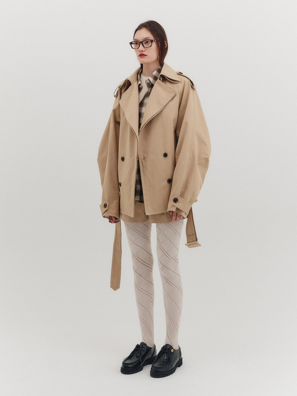 EENK Half Trench Coat - Camel