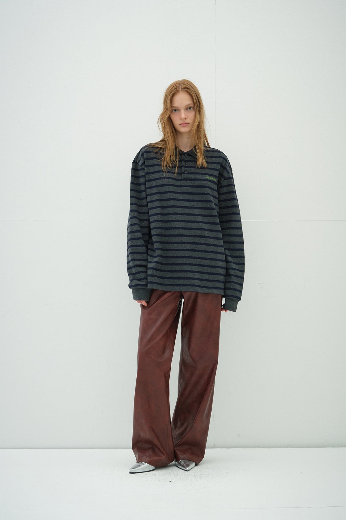 Overdueflair Semi Wide Leather Pants Red