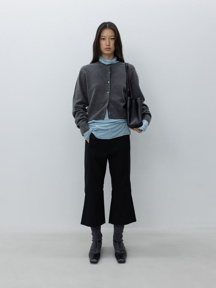 Low Classic Cotton Capri Pants Black