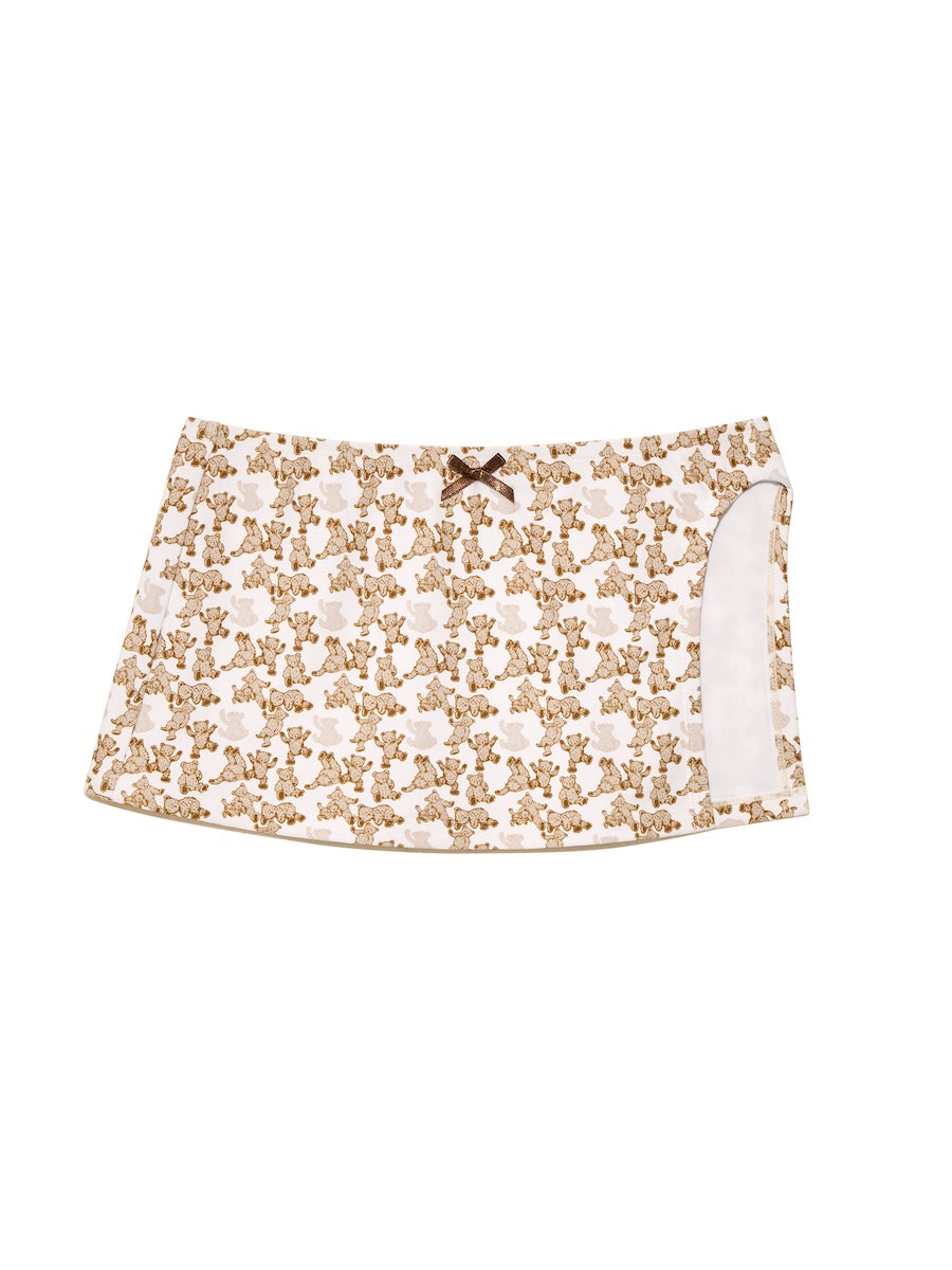 GLOWNY Hugging Bikini Skirt (Milk Bear)