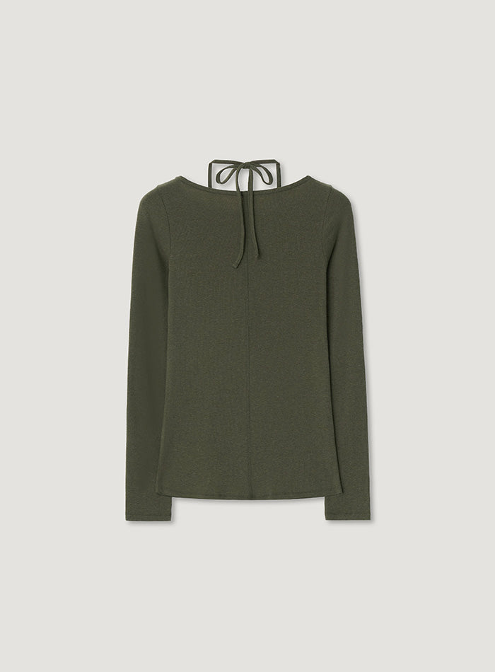 Mango Maniplease Yaro Halter Tee Khaki