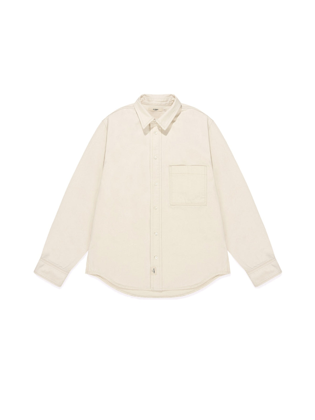 GLOWNY G Classic Cotton Twill Shirt (Ivory)