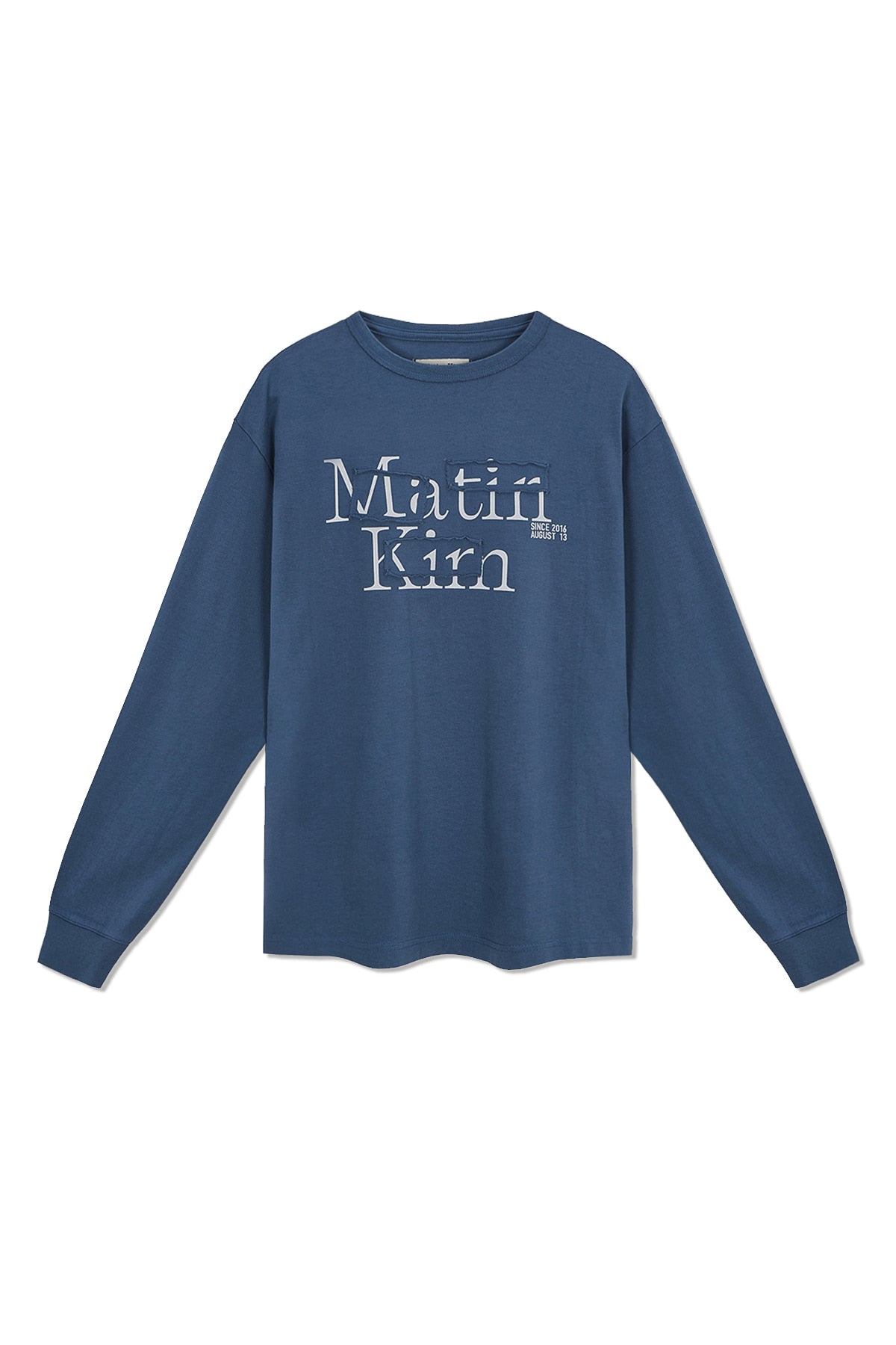 Matinkim Patch Graphic Long Sleeve Top IN Smoke Blue