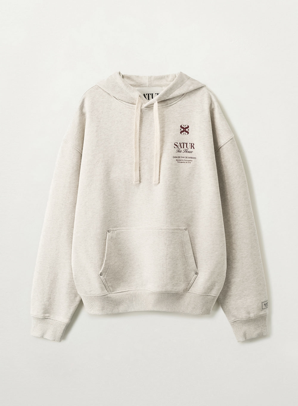 [SATUR] Satur X Tea House Classic Rivet Hoodie - Oatmeal