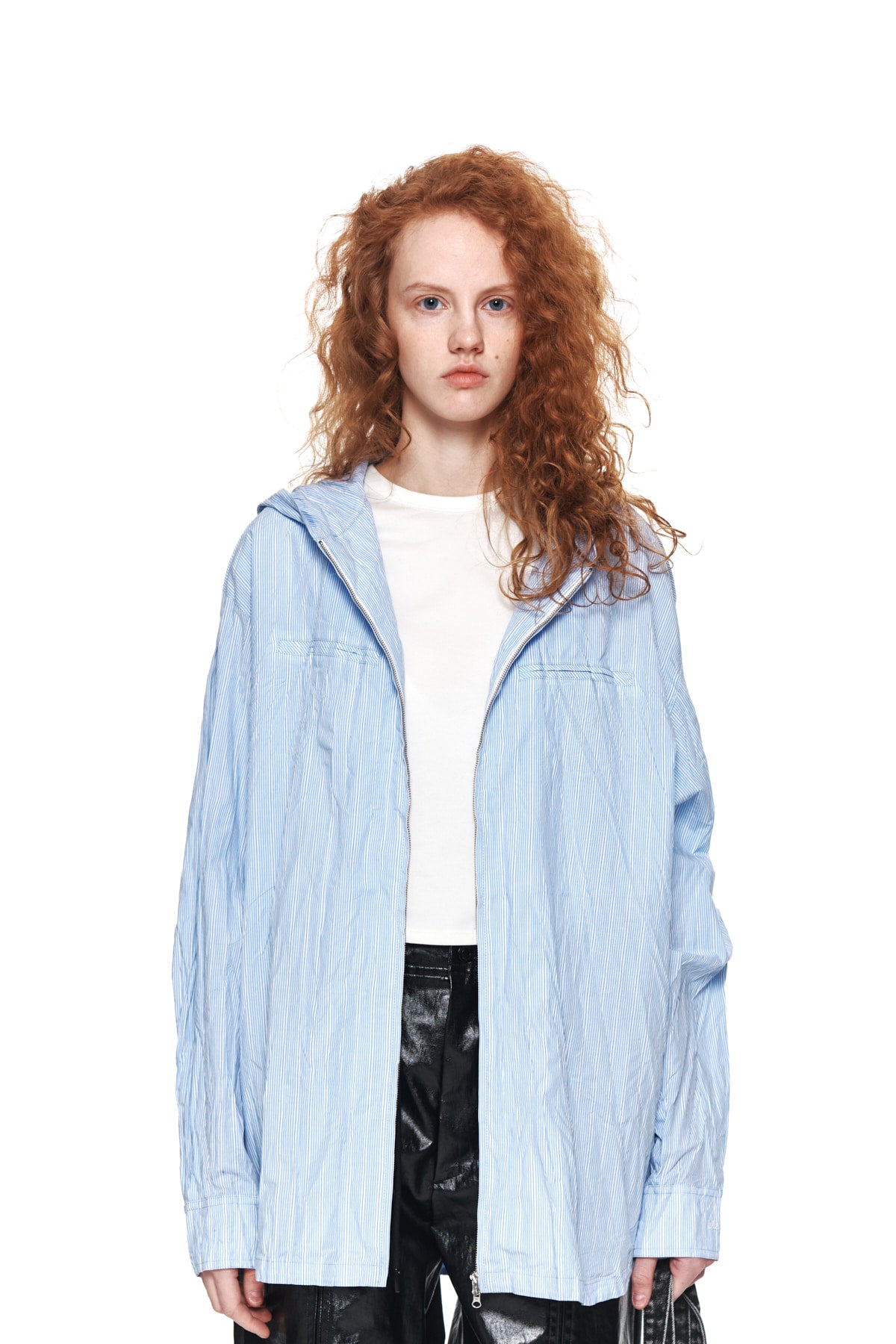 Matinkim Crinkle Hoody Shirt Jumper IN Sky