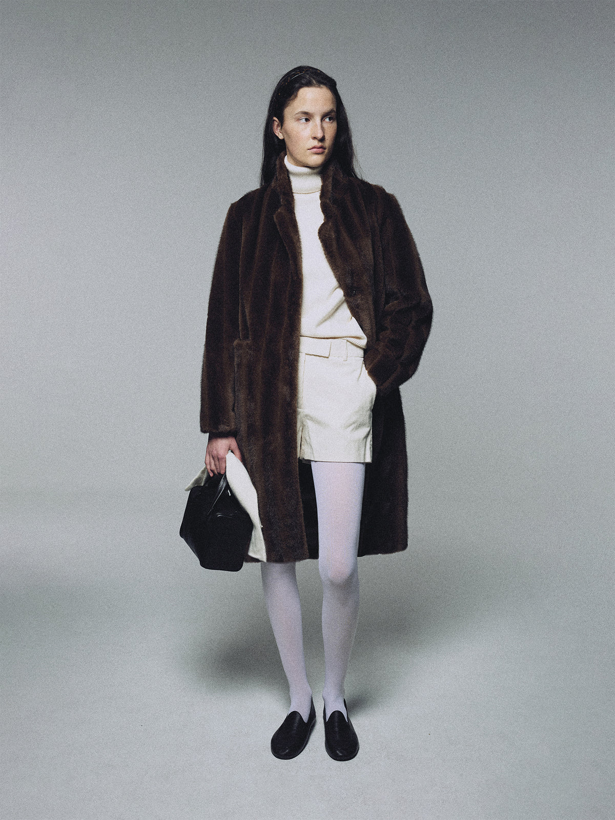 Nothing Written Misha faux fur coat (Brown) (Pre-order, ships from Nov 20)