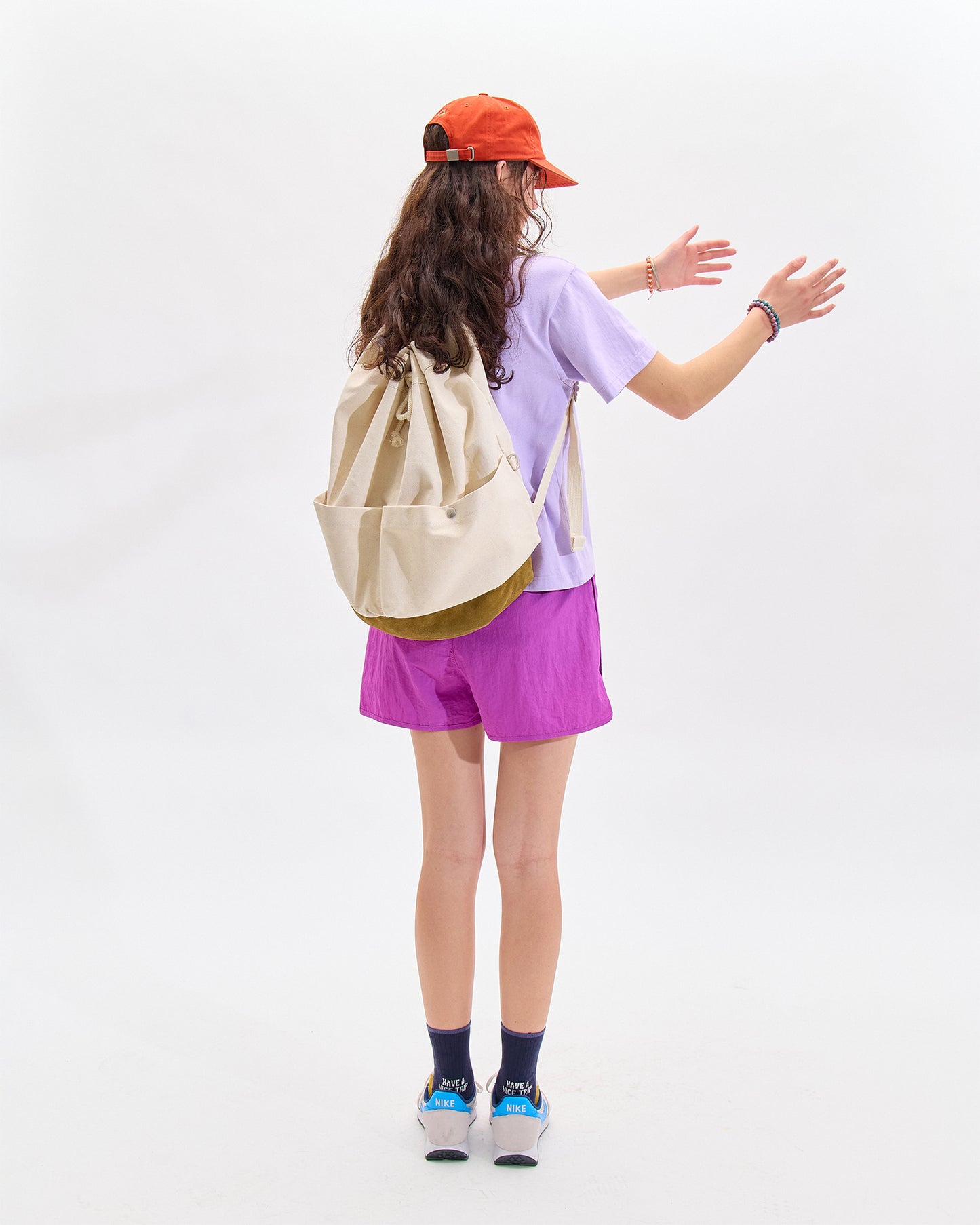 HS Canvas Duffle Backpack_Ivory & Beige