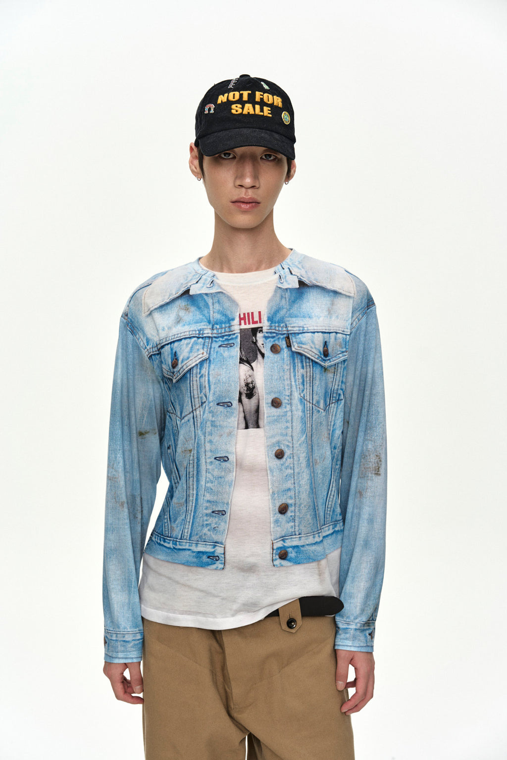 Andersson Bell Unisex Denim Jacketed Trompe-L’Oeil L/S T-Shirt